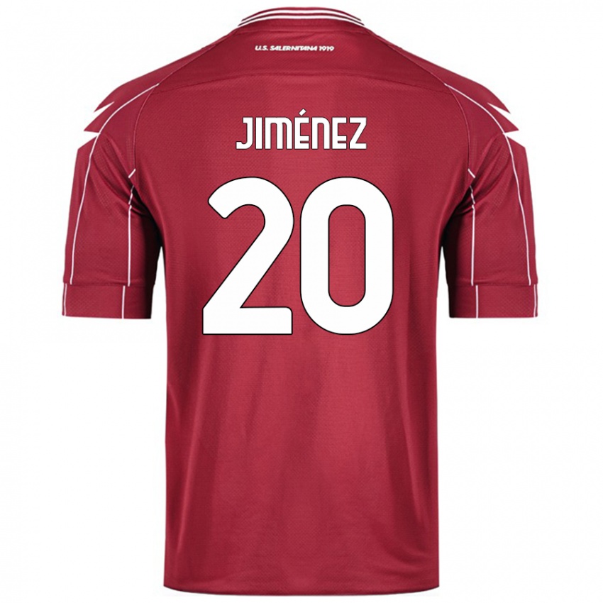 Femme Maillot Kaleb Jiménez #20 Bordeaux Tenues Domicile 2024/25 T-Shirt Belgique