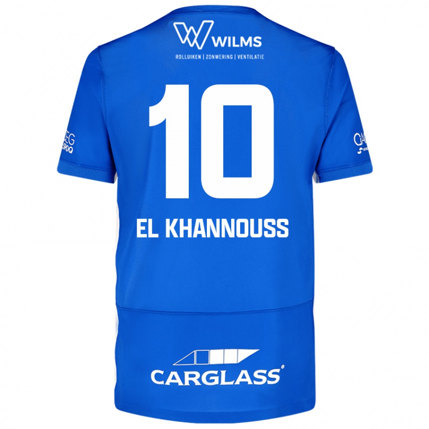 Femme Maillot Bilal El Khannouss #10 Bleu Tenues Domicile 2024/25 T-Shirt Belgique