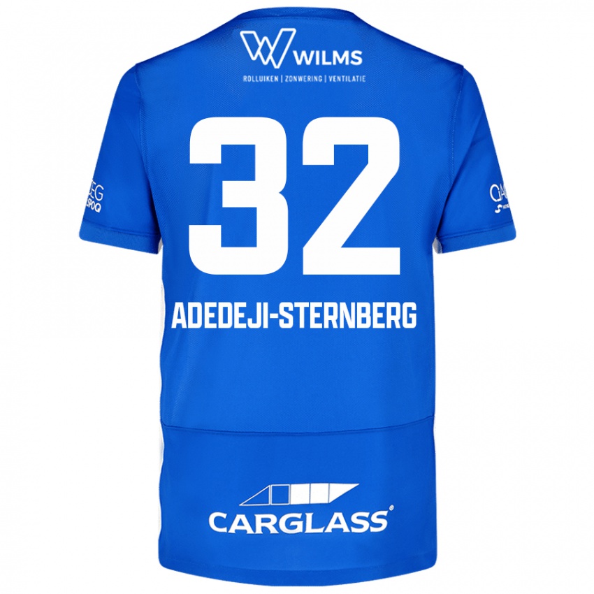 Femme Maillot Noah Adedeji-Sternberg #32 Bleu Tenues Domicile 2024/25 T-Shirt Belgique