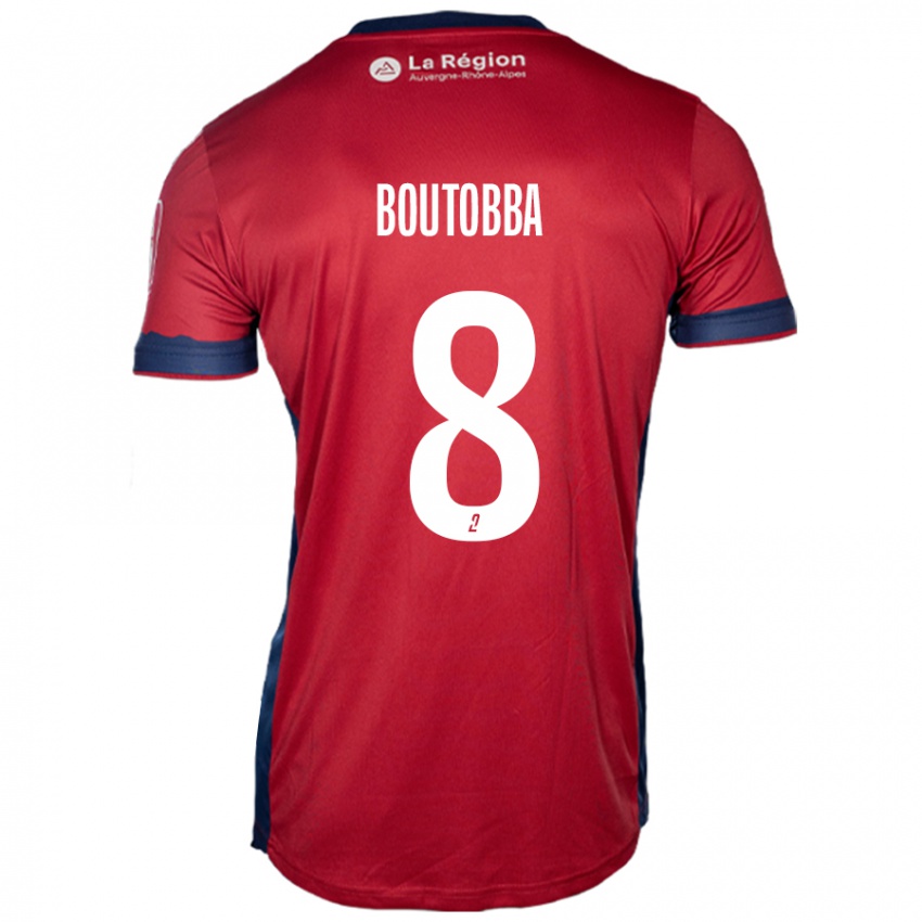 Femme Maillot Bilal Boutobba #8 Bordeaux Clair Tenues Domicile 2024/25 T-Shirt Belgique