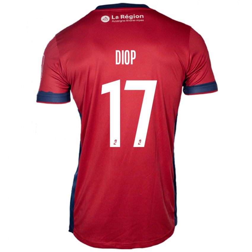 Femme Maillot Ousmane Diop #17 Bordeaux Clair Tenues Domicile 2024/25 T-Shirt Belgique