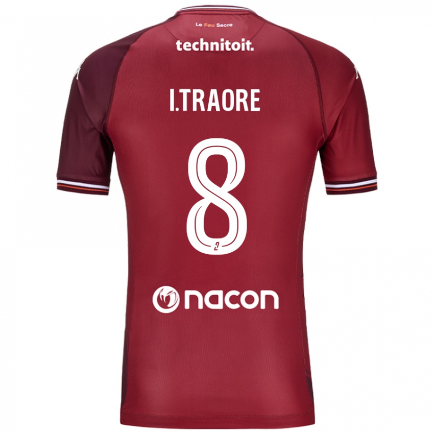 Dames Ismaël Traoré #8 Rood Granata Thuisshirt Thuistenue 2024/25 T-Shirt België