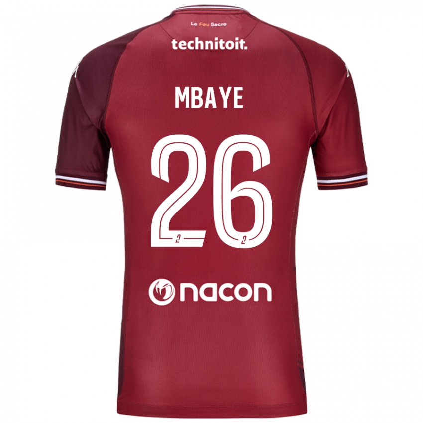 Dames Malick Mbaye #26 Rood Granata Thuisshirt Thuistenue 2024/25 T-Shirt België