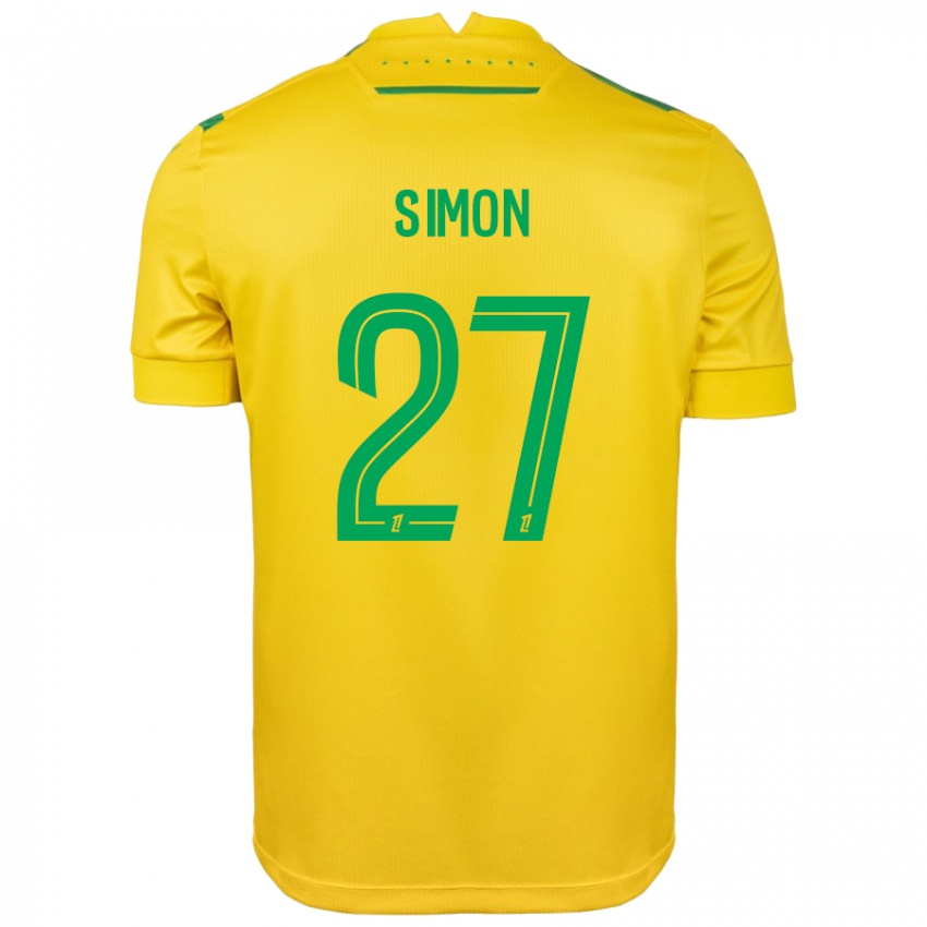 Dames Moses Simon #27 Geel Groen Thuisshirt Thuistenue 2024/25 T-Shirt België