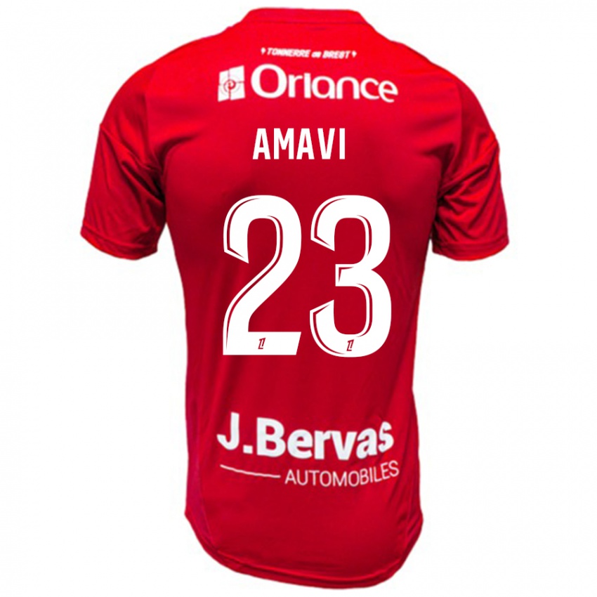 Femme Maillot Jordan Amavi #23 Rouge Blanc Tenues Domicile 2024/25 T-Shirt Belgique