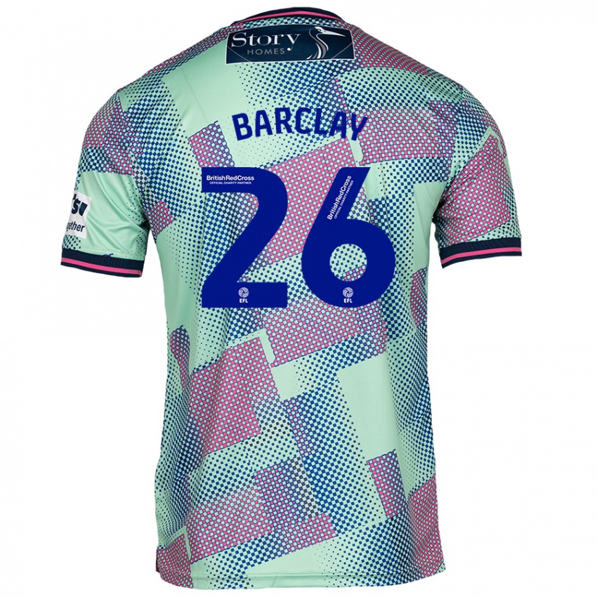 Femme Maillot Ben Barclay #26 Vert Tenues Extérieur 2024/25 T-Shirt Belgique