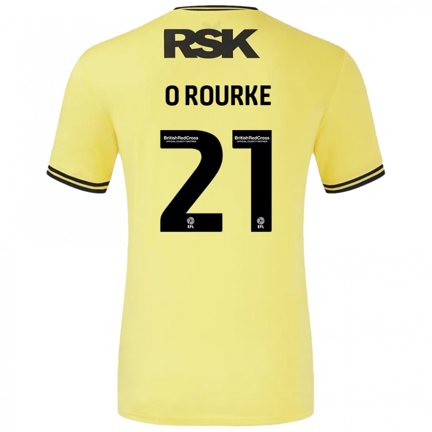 Dames Sophie O'rourke #21 Geel Zwart Uitshirt Uittenue 2024/25 T-Shirt België