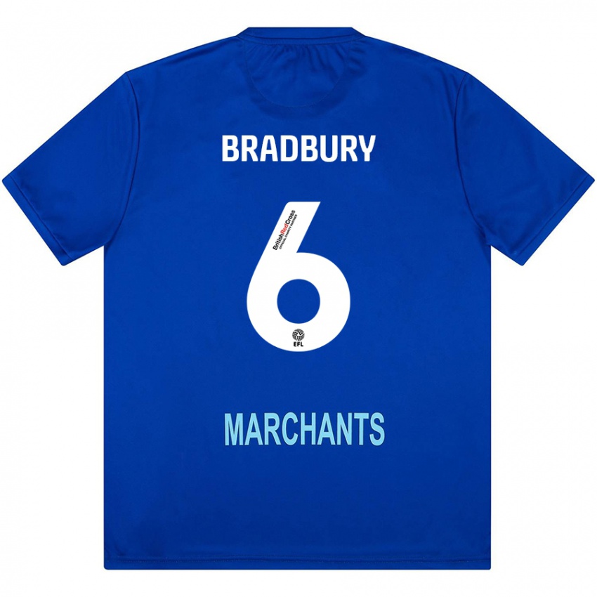 Dames Tom Bradbury #6 Groen Uitshirt Uittenue 2024/25 T-Shirt België