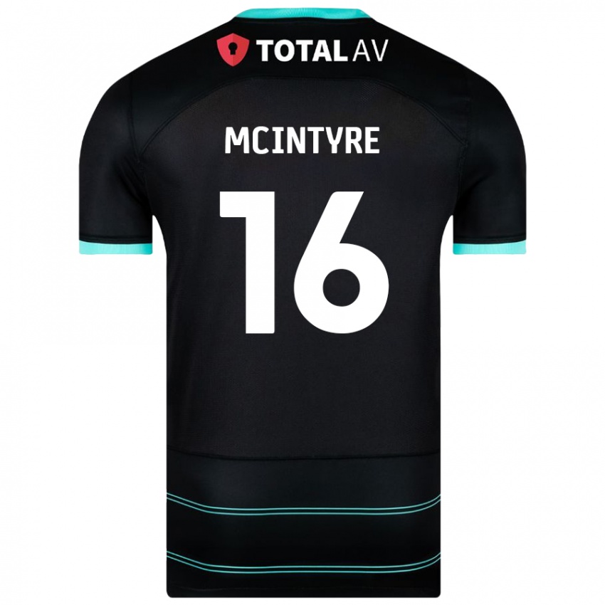 Femme Maillot Tom Mcintyre #16 Noir Tenues Extérieur 2024/25 T-Shirt Belgique