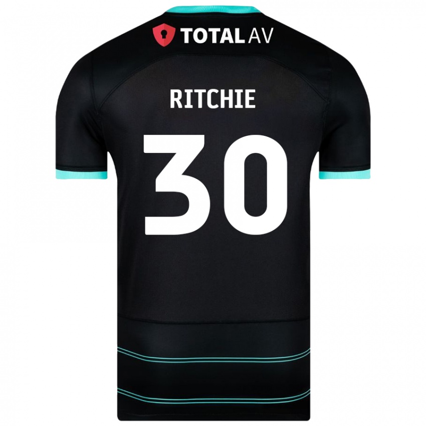 Femme Maillot Matt Ritchie #30 Noir Tenues Extérieur 2024/25 T-Shirt Belgique