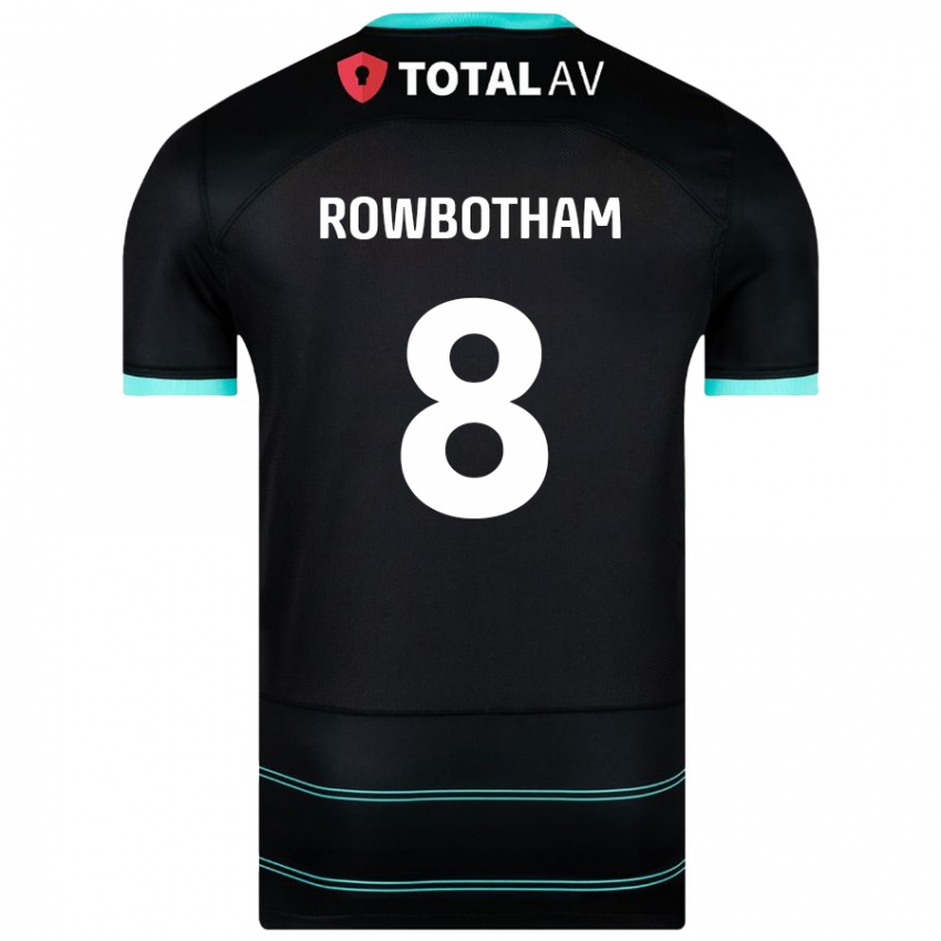 Femme Maillot Ava Rowbotham #8 Noir Tenues Extérieur 2024/25 T-Shirt Belgique