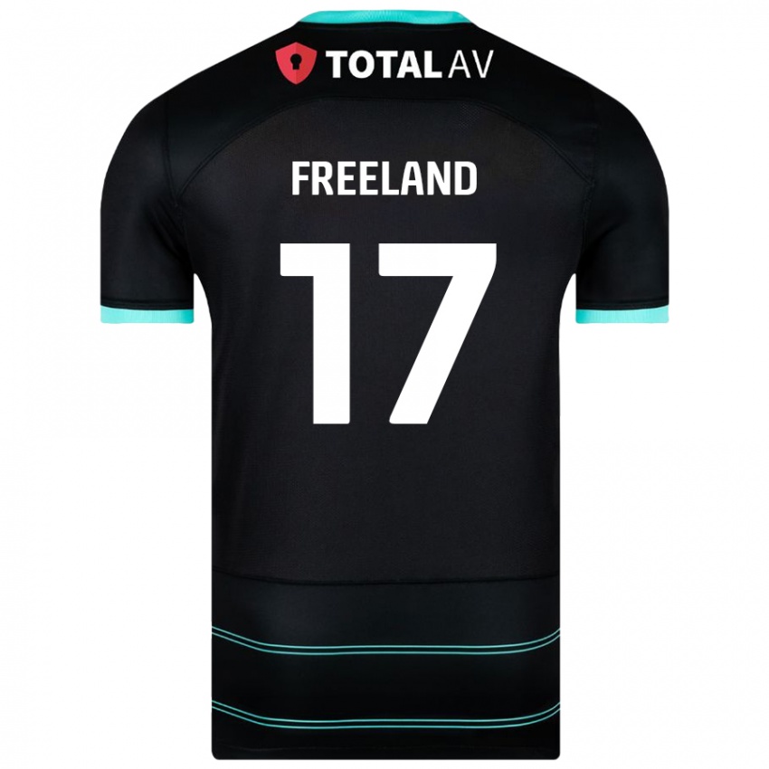 Femme Maillot Georgie Freeland #17 Noir Tenues Extérieur 2024/25 T-Shirt Belgique