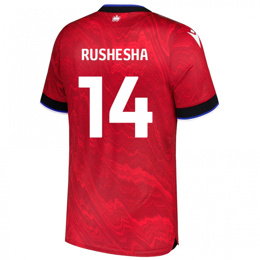 Dames Tivonge Rushesha #14 Rood Zwart Uitshirt Uittenue 2024/25 T-Shirt België