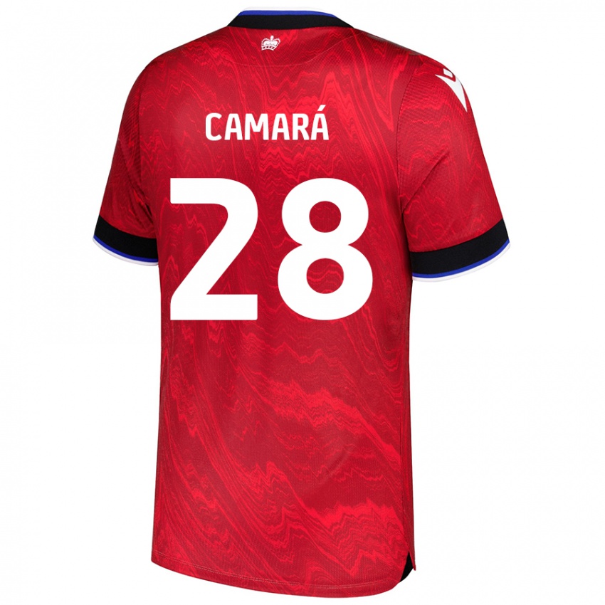 Dames Mamadi Camará #28 Rood Zwart Uitshirt Uittenue 2024/25 T-Shirt België