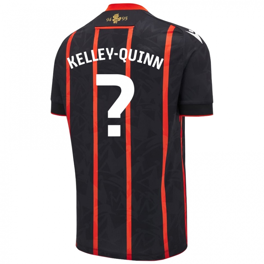 Dames Leon Kelley-Quinn #0 Zwart Rood Uitshirt Uittenue 2024/25 T-Shirt België