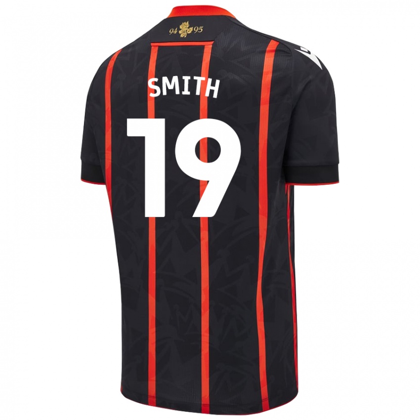 Dames Evie Smith #19 Zwart Rood Uitshirt Uittenue 2024/25 T-Shirt België