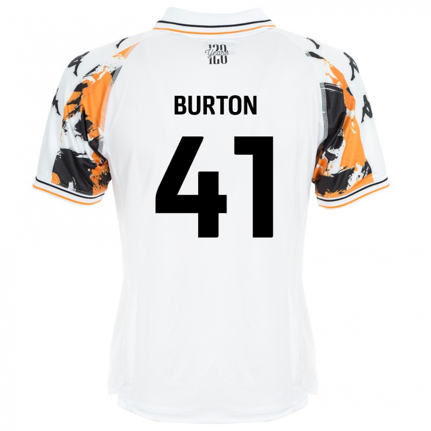 Femme Maillot Jess Burton #41 Blanc Tenues Extérieur 2024/25 T-Shirt Belgique