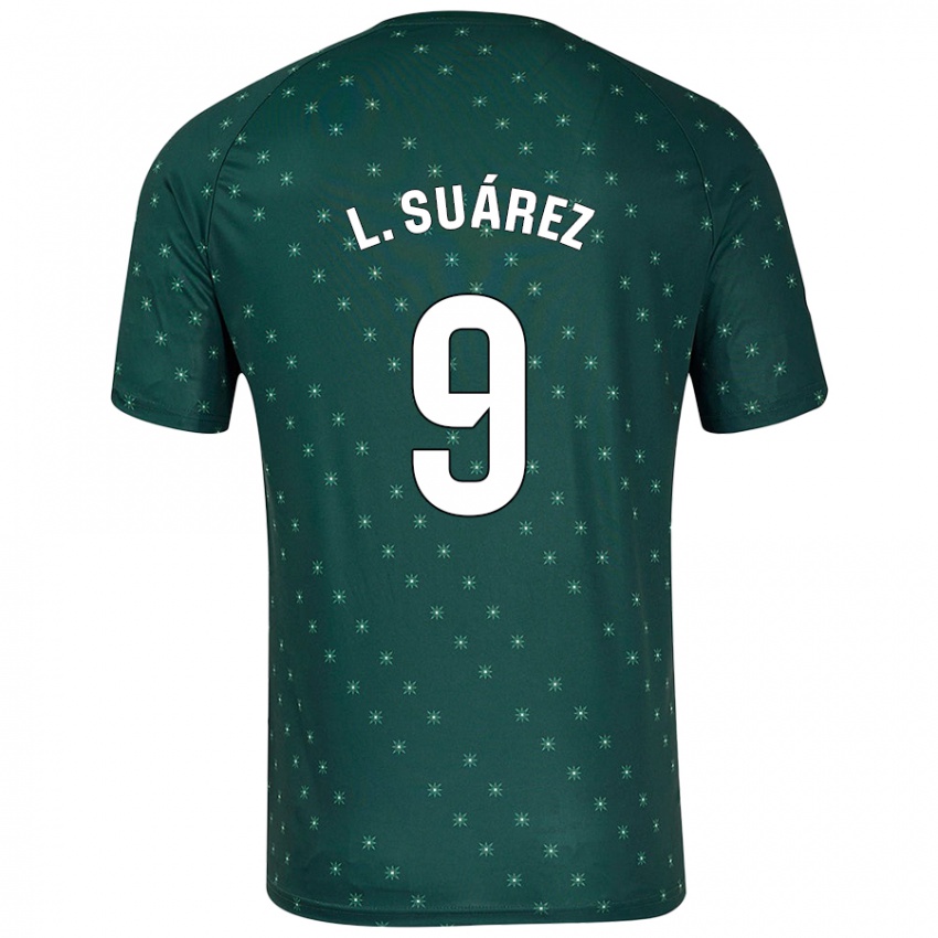 Dames Luis Suárez #9 Donkergroen Uitshirt Uittenue 2024/25 T-Shirt België