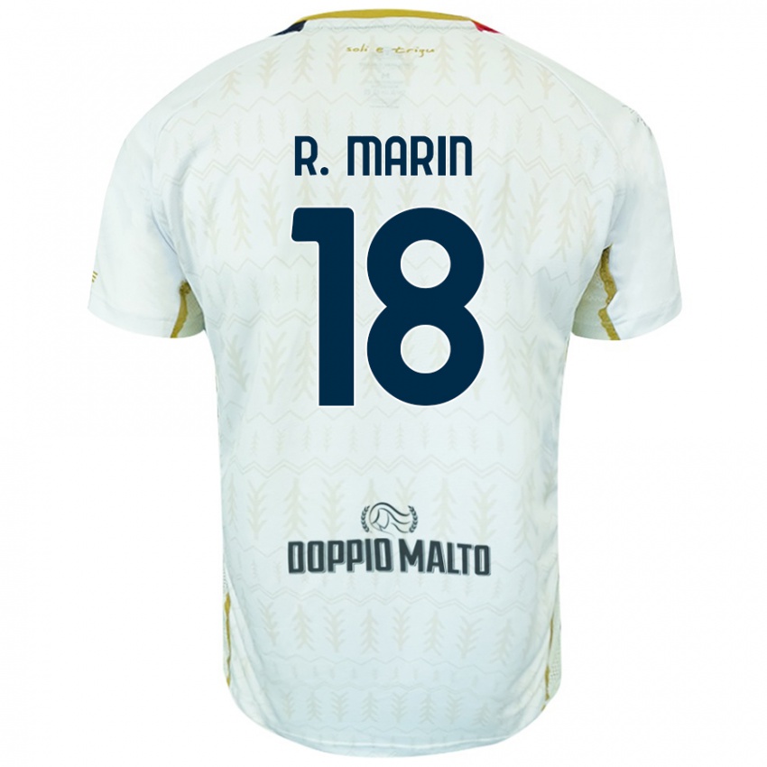 Femme Maillot Răzvan Marin #18 Blanc Tenues Extérieur 2024/25 T-Shirt Belgique