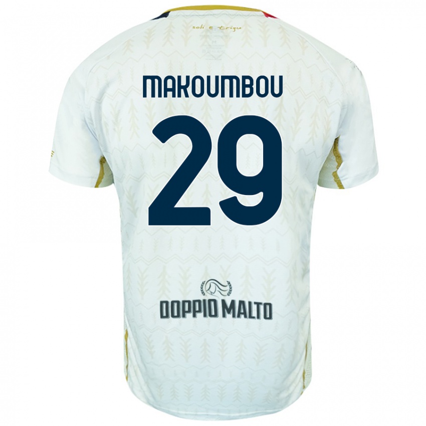 Femme Maillot Antoine Makoumbou #29 Blanc Tenues Extérieur 2024/25 T-Shirt Belgique