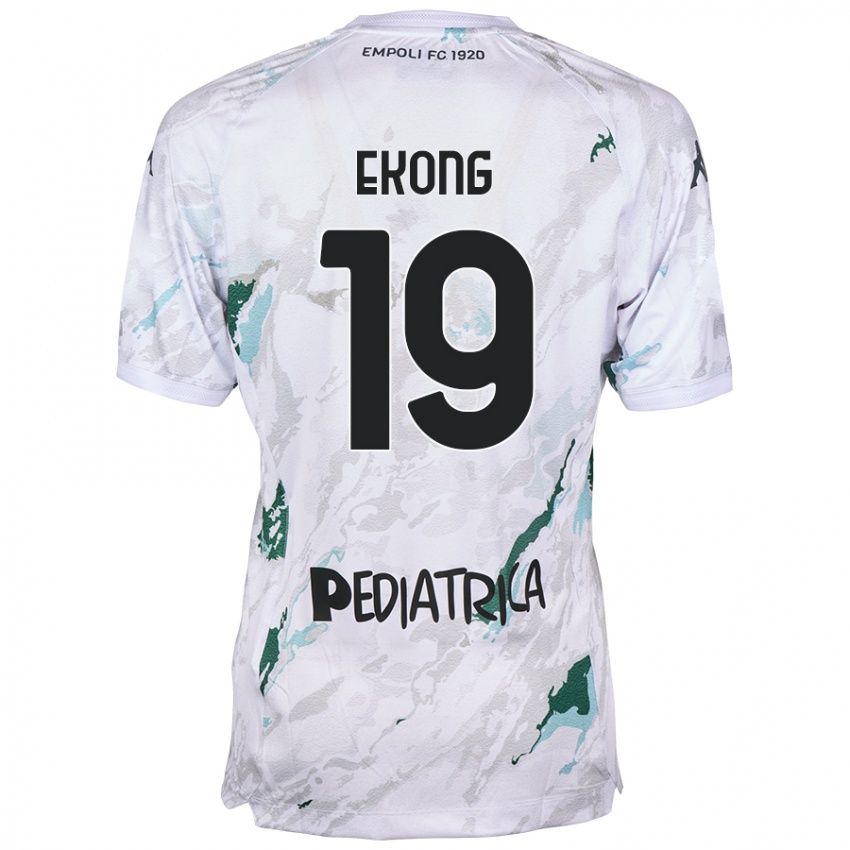 Femme Maillot Emmanuel Ekong #19 Gris Tenues Extérieur 2024/25 T-Shirt Belgique