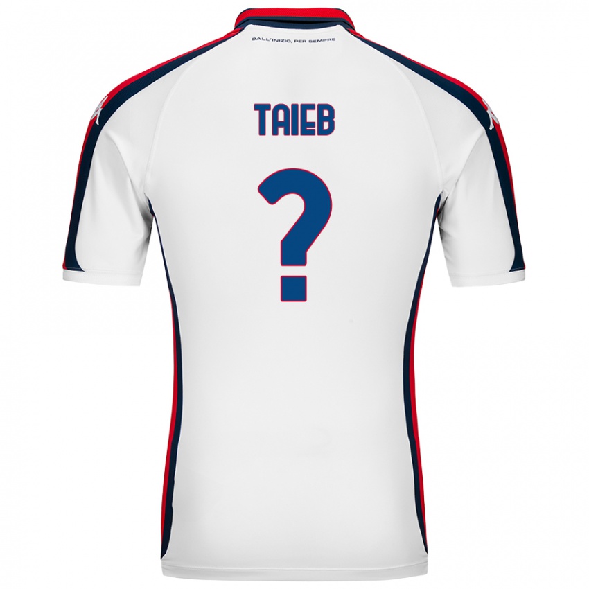 Femme Maillot Chad Taieb #0 Blanc Tenues Extérieur 2024/25 T-Shirt Belgique