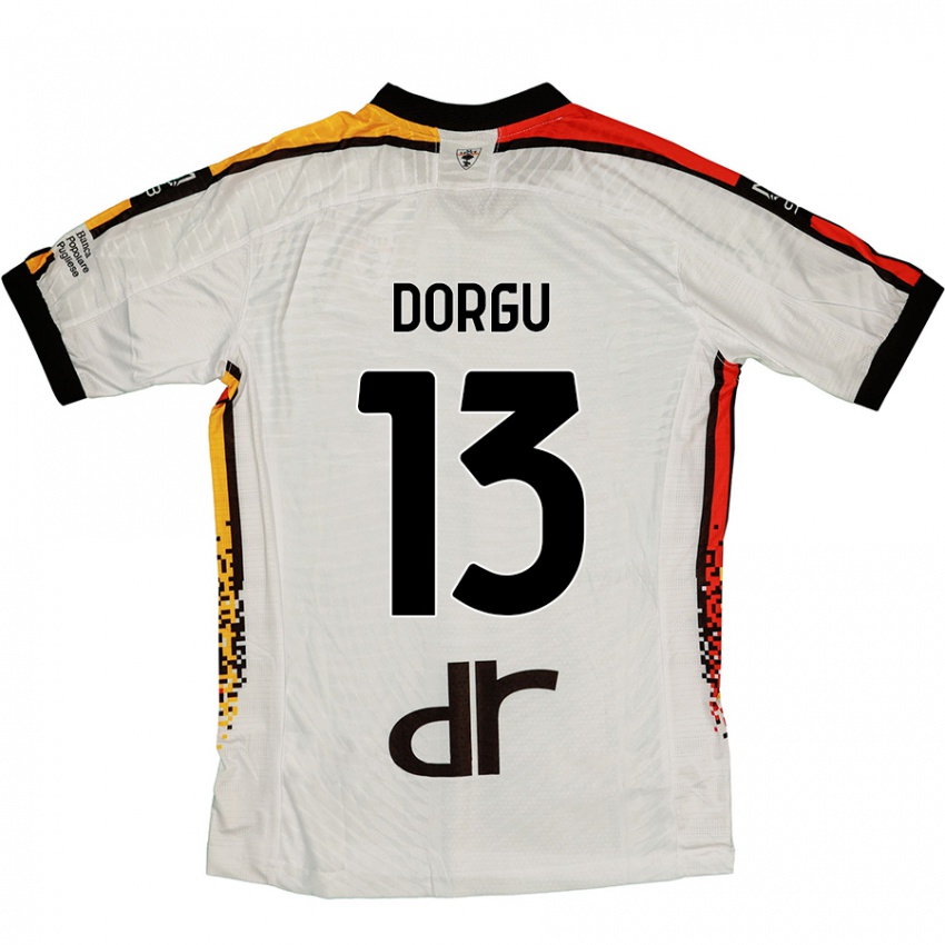 Dames Patrick Dorgu #13 Wit Zwart Uitshirt Uittenue 2024/25 T-Shirt België