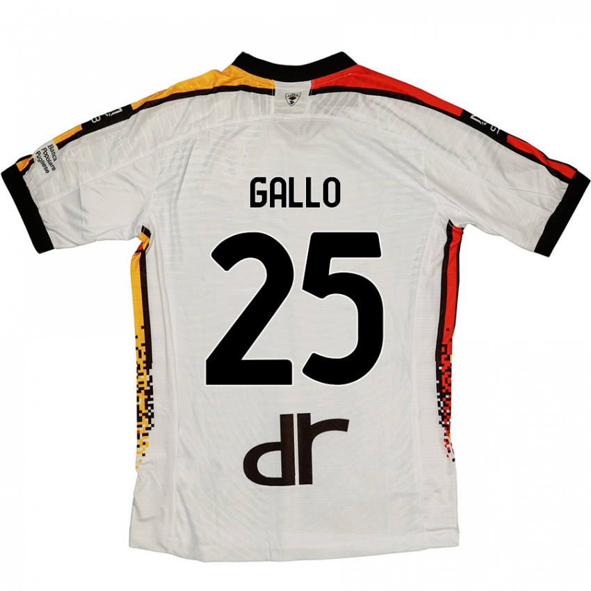 Dames Antonino Gallo #25 Wit Zwart Uitshirt Uittenue 2024/25 T-Shirt België