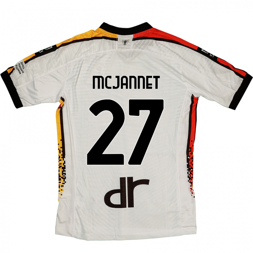 Dames Ed Mcjannet #27 Wit Zwart Uitshirt Uittenue 2024/25 T-Shirt België