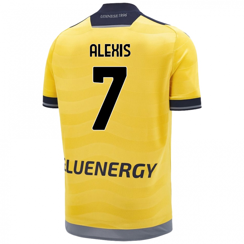 Femme Maillot Alexis Sanchez #7 Doré Tenues Extérieur 2024/25 T-Shirt Belgique