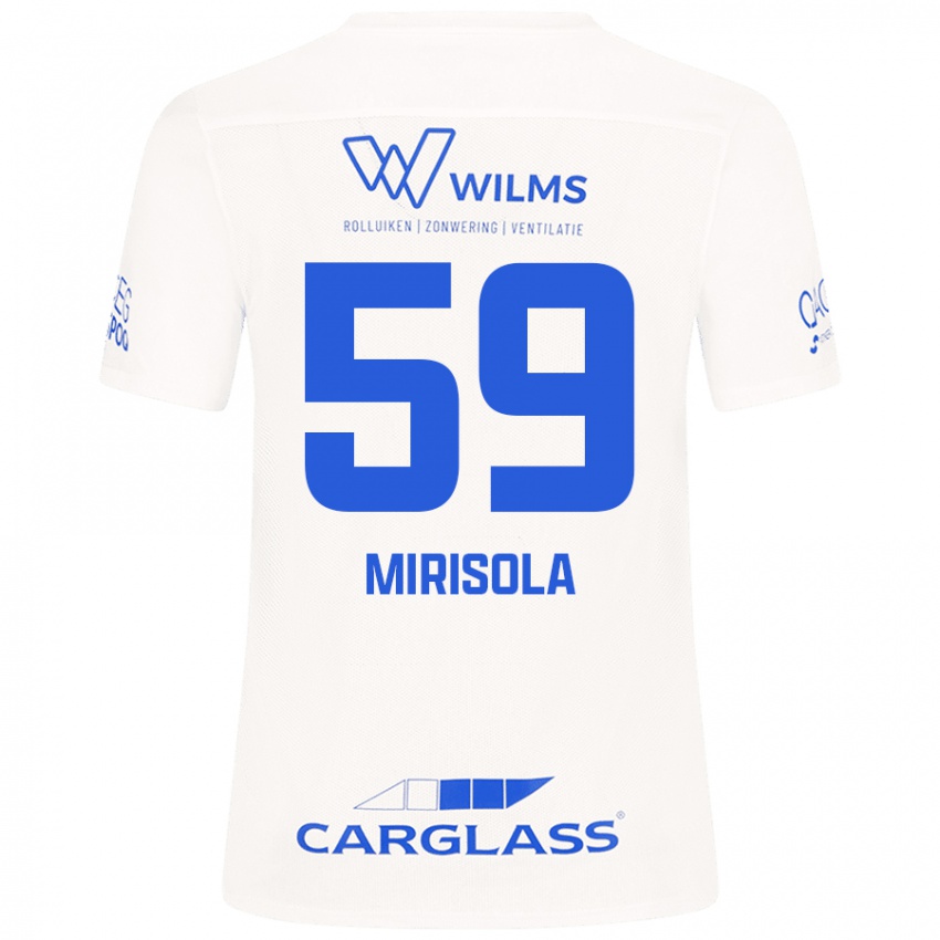 Femme Maillot Robin Mirisola #59 Blanc Tenues Extérieur 2024/25 T-Shirt Belgique