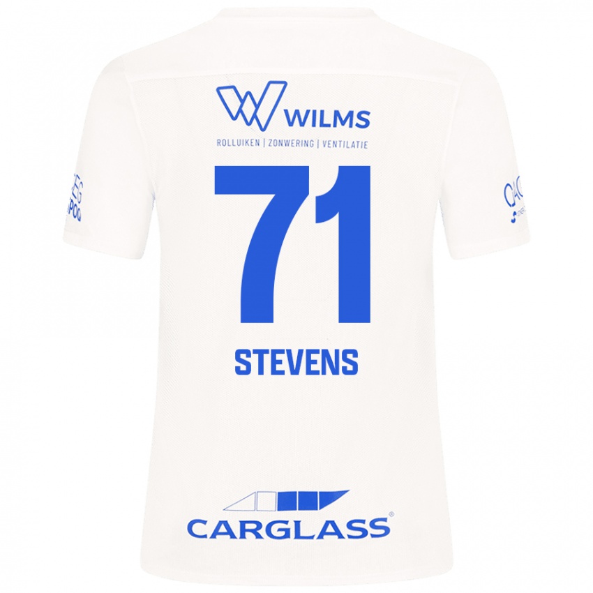 Femme Maillot Brent Stevens #71 Blanc Tenues Extérieur 2024/25 T-Shirt Belgique