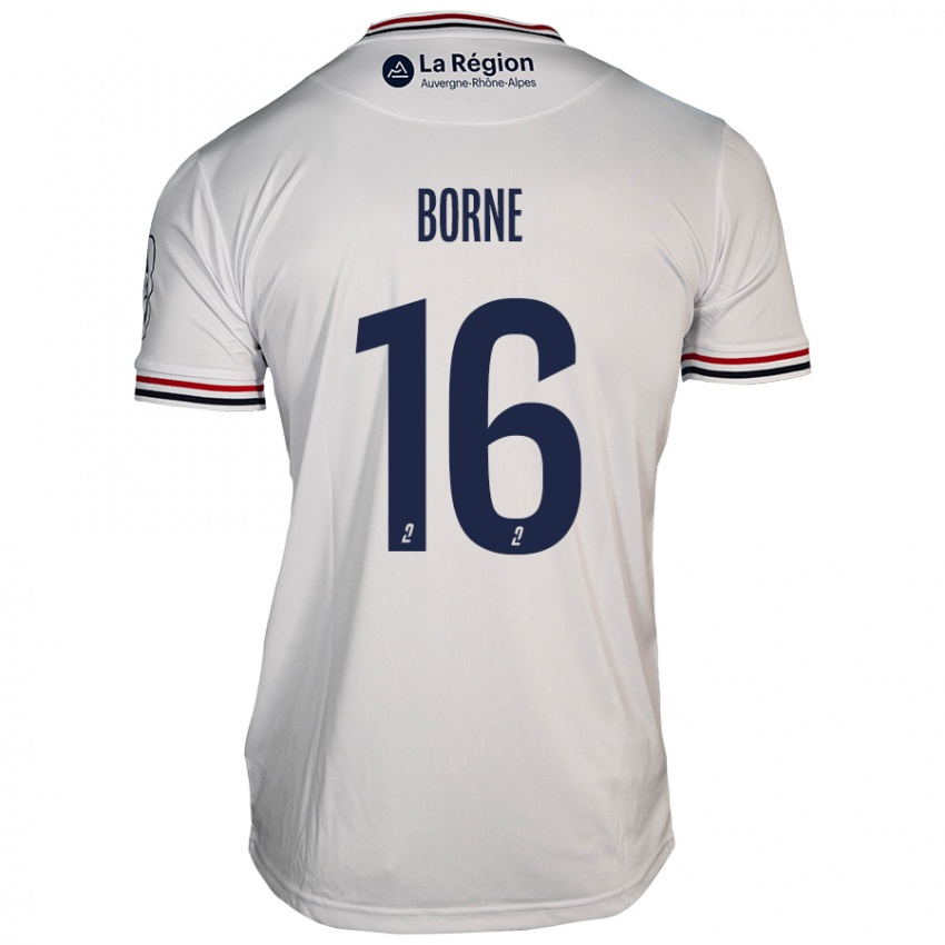 Femme Maillot Théo Borne #16 Blanc Tenues Extérieur 2024/25 T-Shirt Belgique