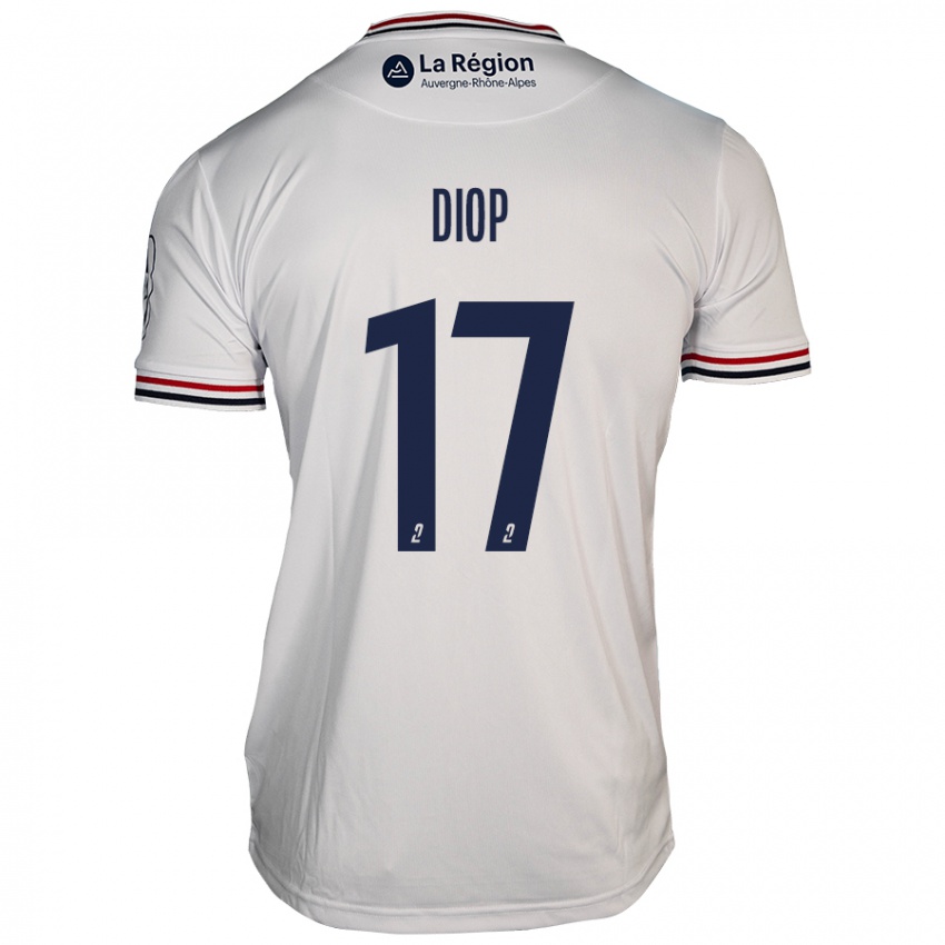 Femme Maillot Ousmane Diop #17 Blanc Tenues Extérieur 2024/25 T-Shirt Belgique