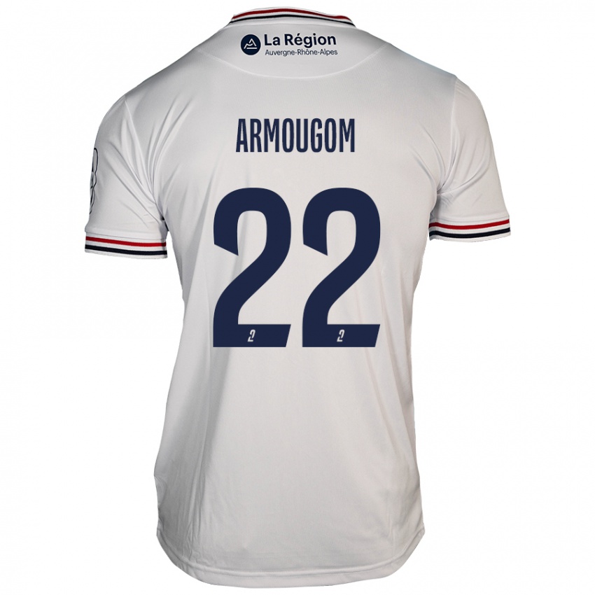 Femme Maillot Yoël Armougom #22 Blanc Tenues Extérieur 2024/25 T-Shirt Belgique