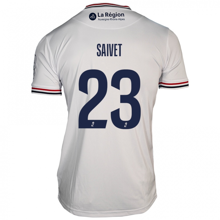 Femme Maillot Henri Saivet #23 Blanc Tenues Extérieur 2024/25 T-Shirt Belgique