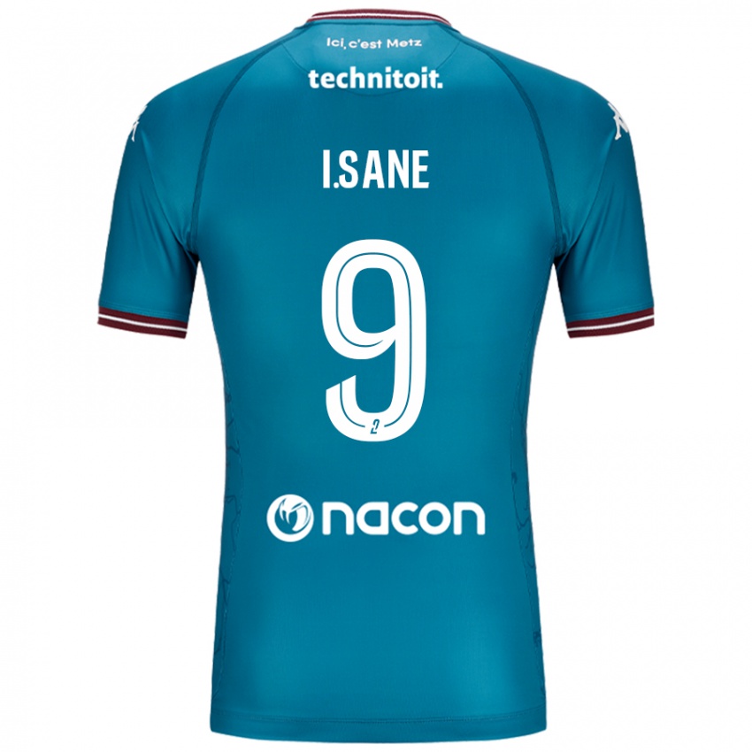 Dames Ibou Sané #9 Blauw Petrol Uitshirt Uittenue 2024/25 T-Shirt België