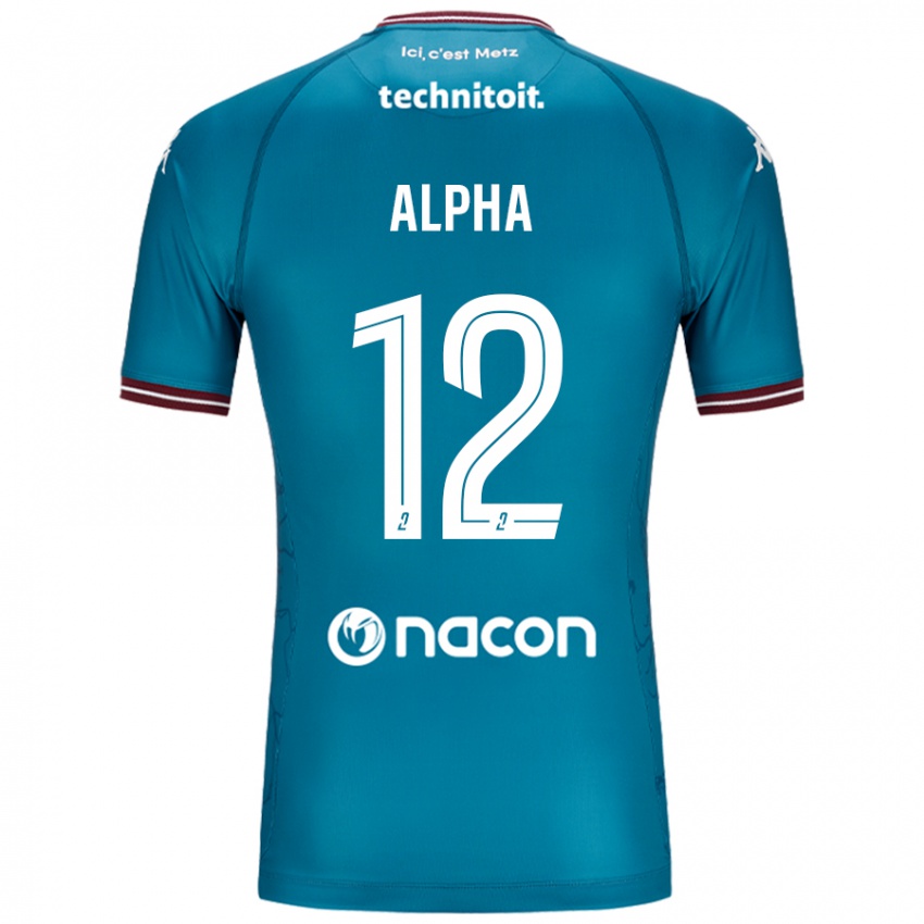 Dames Alpha Touré #12 Blauw Petrol Uitshirt Uittenue 2024/25 T-Shirt België