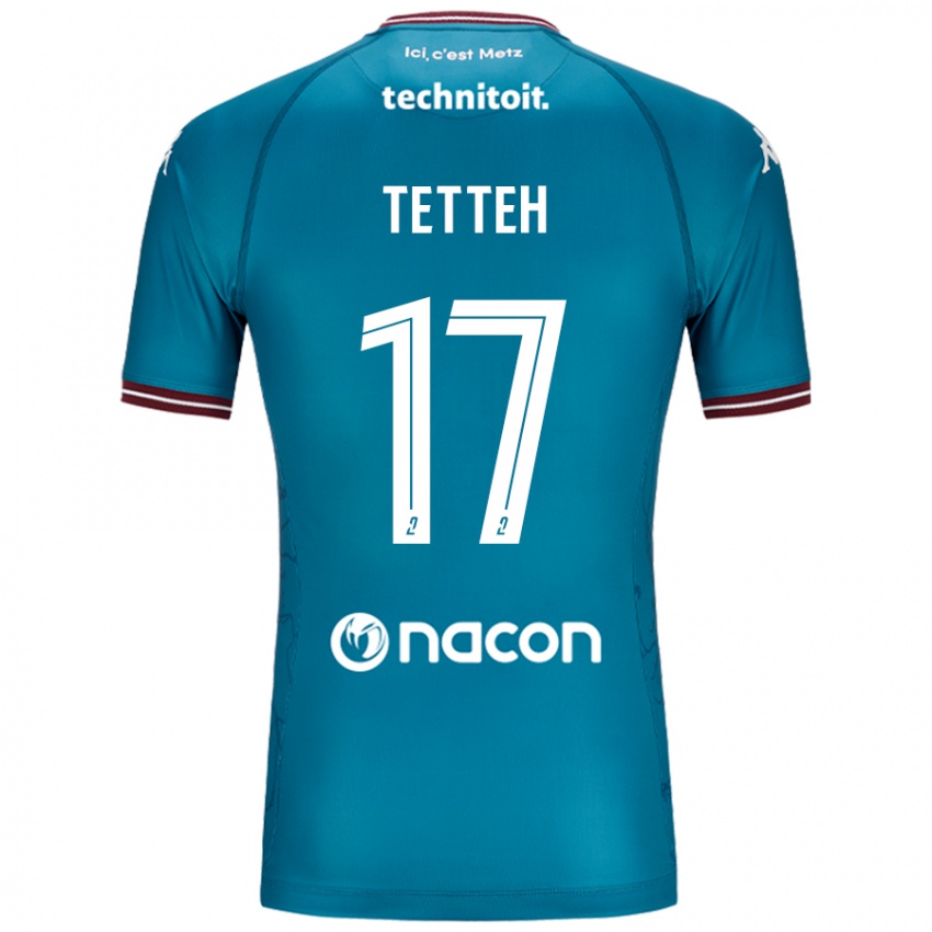 Dames Benjamin Tetteh #17 Blauw Petrol Uitshirt Uittenue 2024/25 T-Shirt België