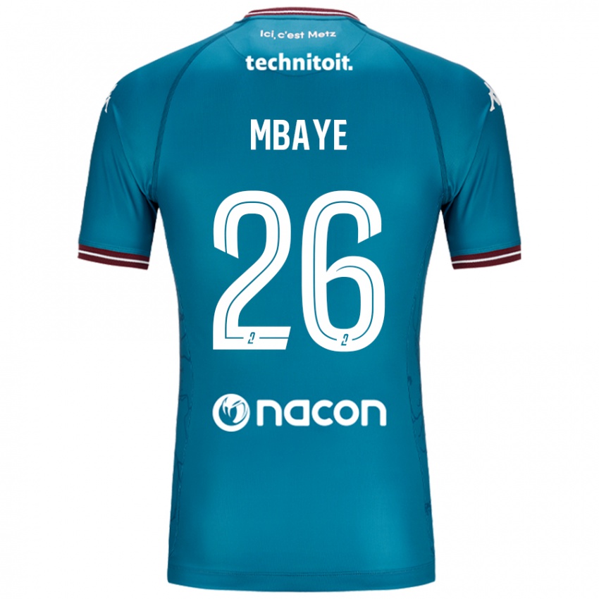 Dames Malick Mbaye #26 Blauw Petrol Uitshirt Uittenue 2024/25 T-Shirt België