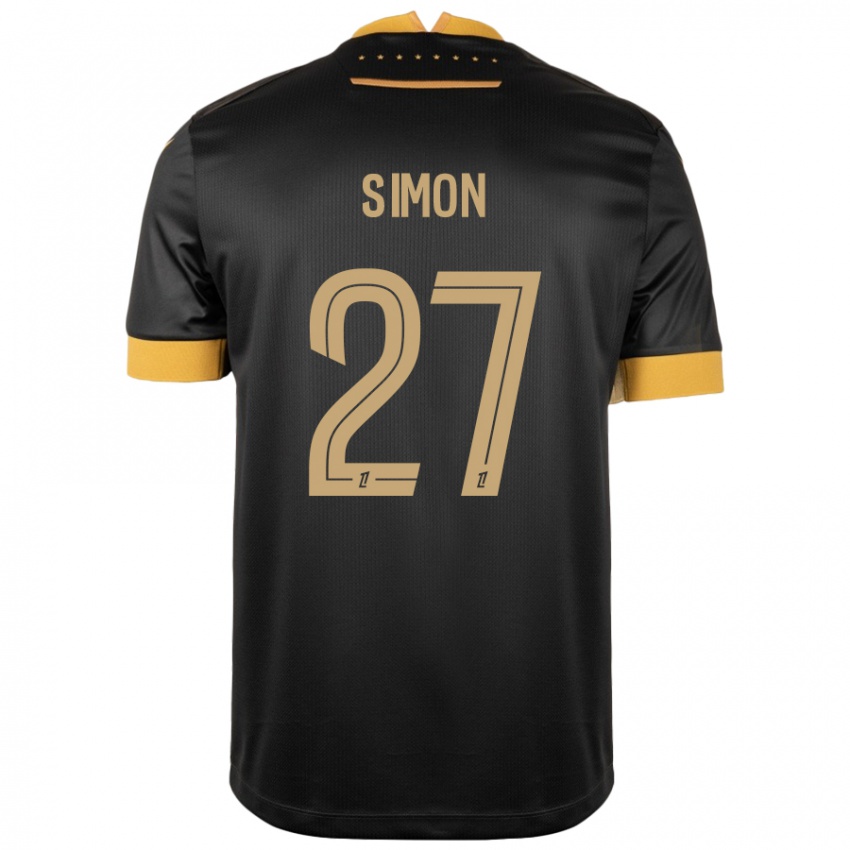 Dames Moses Simon #27 Zwart Bruin Uitshirt Uittenue 2024/25 T-Shirt België