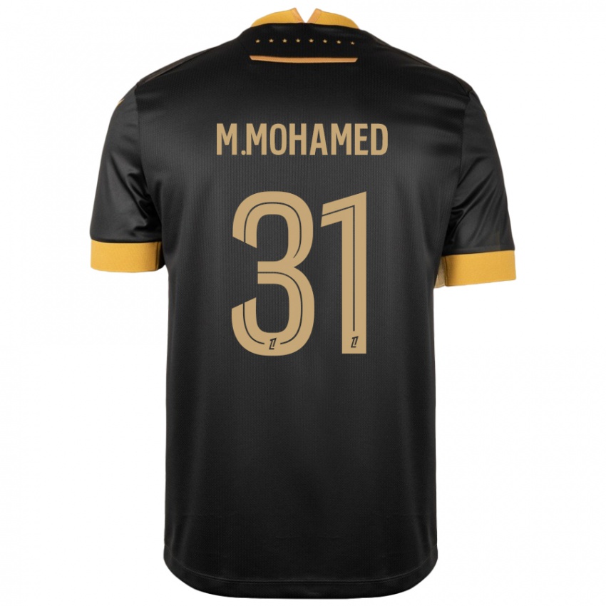 Dames Mostafa Mohamed #31 Zwart Bruin Uitshirt Uittenue 2024/25 T-Shirt België