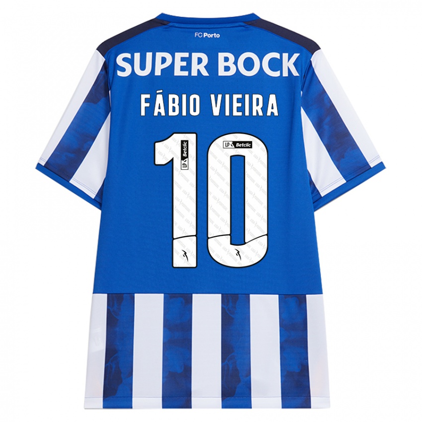 Kinderen Fabio Vieira #10 Blauw Wit Thuisshirt Thuistenue 2024/25 T-Shirt België