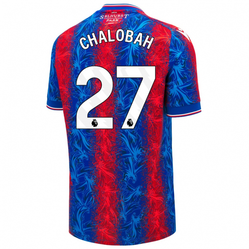 Kinder Trevoh Chalobah #27 Rot Blauen Streifen Heimtrikot Trikot 2024/25 T-Shirt Belgien