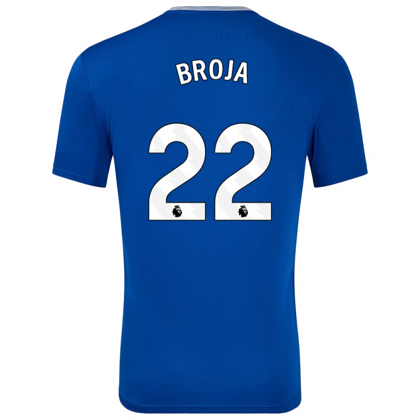 Kinderen Armando Broja #22 Blauw Met Thuisshirt Thuistenue 2024/25 T-Shirt België