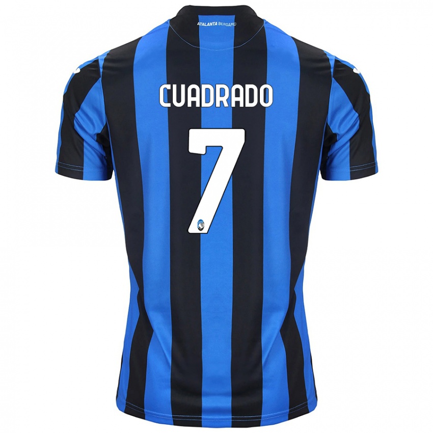 Kinderen Juan Cuadrado #7 Blauw Zwart Thuisshirt Thuistenue 2024/25 T-Shirt België