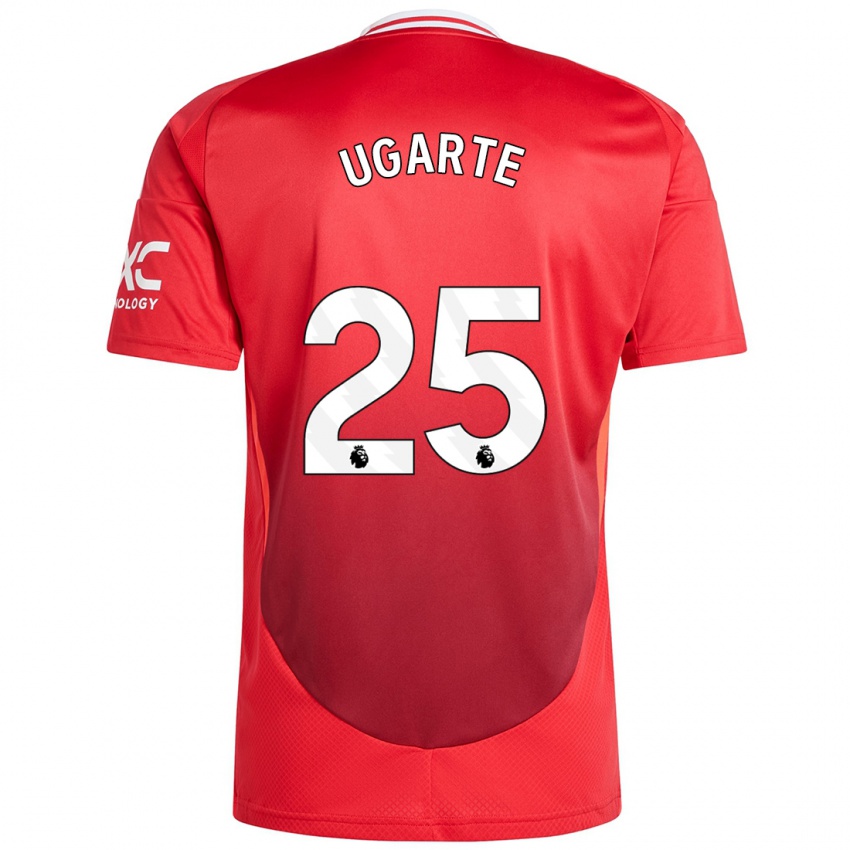 Kinderen Manuel Ugarte #25 Felrood Thuisshirt Thuistenue 2024/25 T-Shirt België