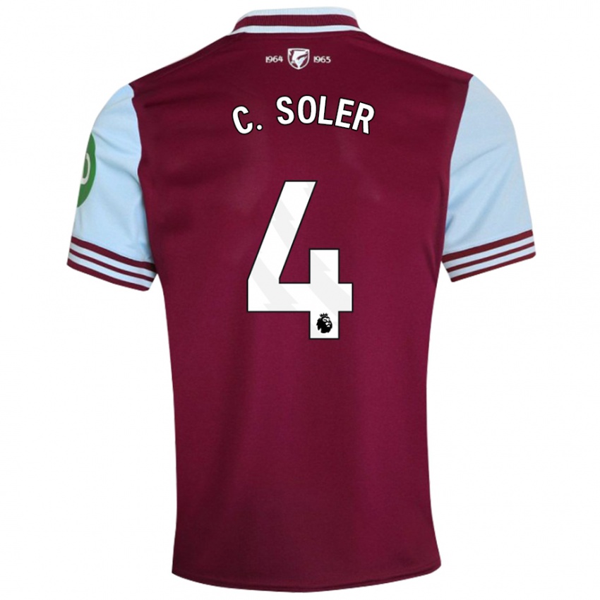 Kinderen Carlos Soler #4 Donkerrood Thuisshirt Thuistenue 2024/25 T-Shirt België