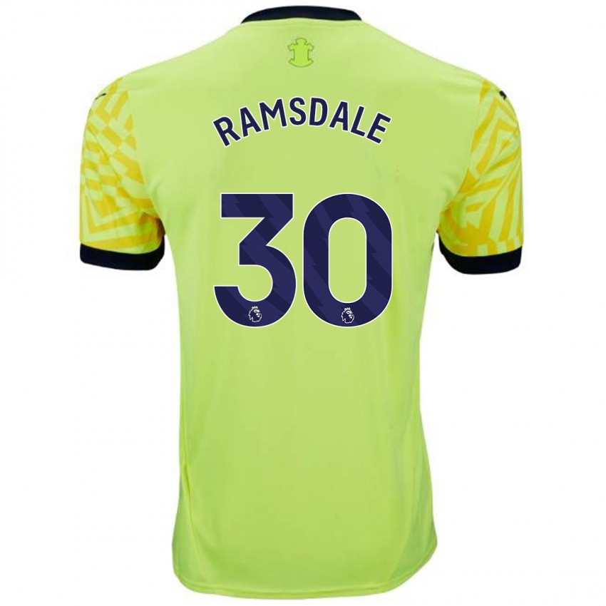 Kinderen Aaron Ramsdale #30 Geel Uitshirt Uittenue 2024/25 T-Shirt België