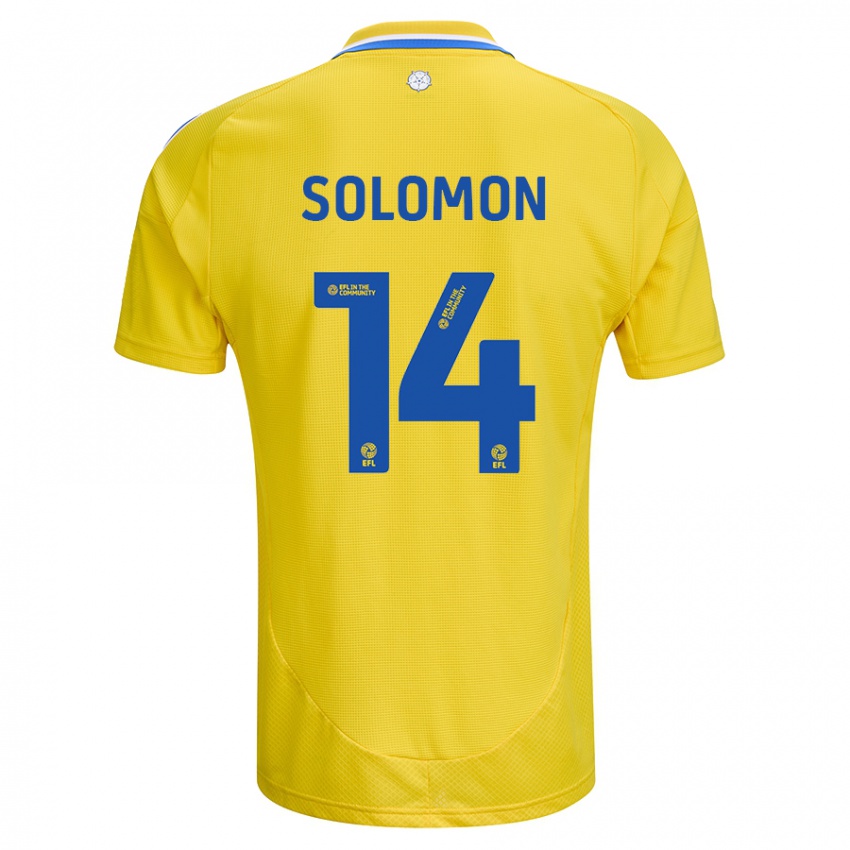 Kinderen Manor Solomon #14 Geel Blauw Uitshirt Uittenue 2024/25 T-Shirt België